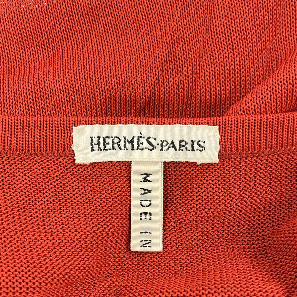 Hermes Red Cream Multi Women's Tops #308106H68B - Picture 4 of 5